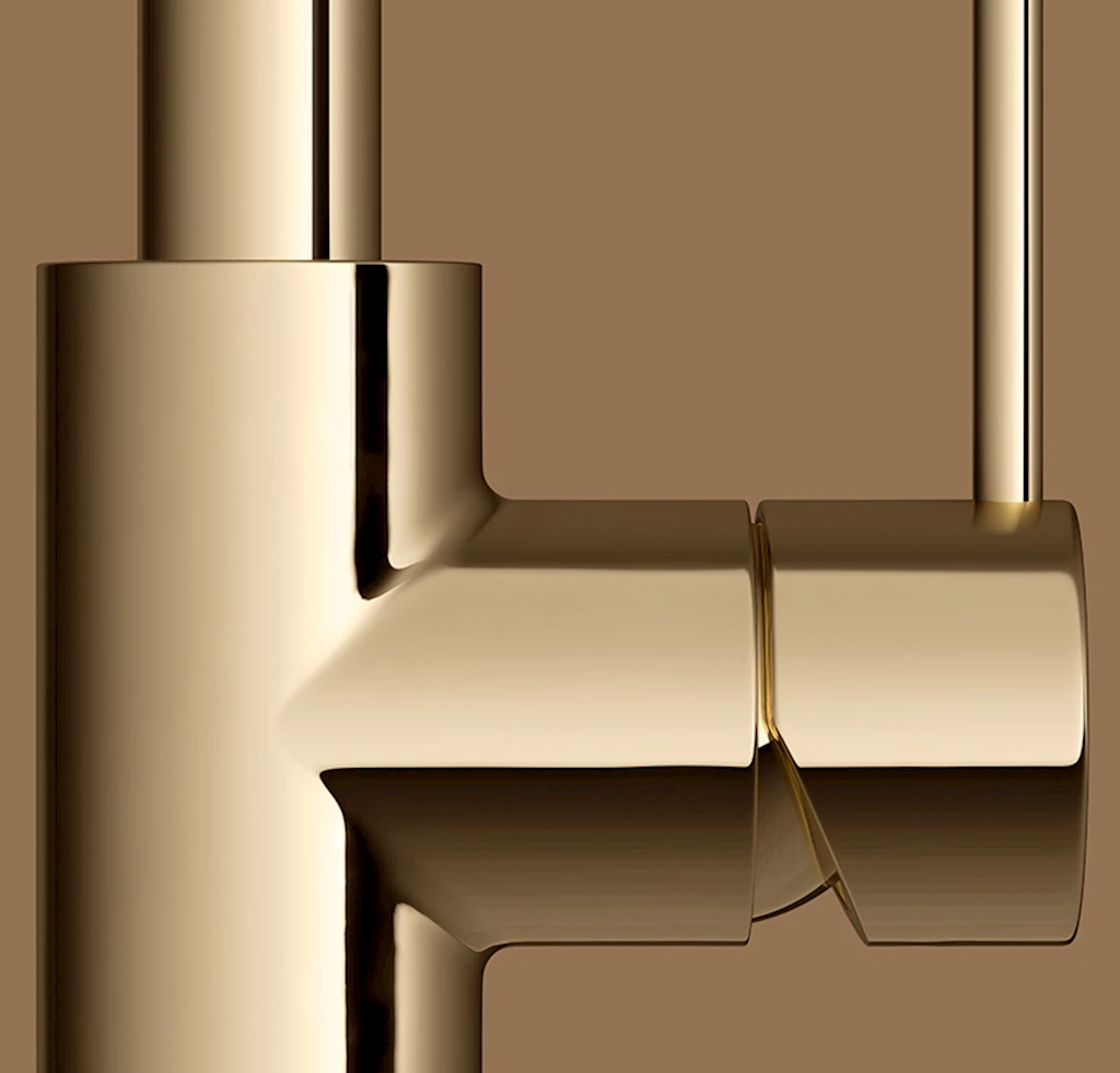 INXX Sharp kjøkkenbatteri, polert messing INXX Sharp kjøkkenbatteri, polert messing