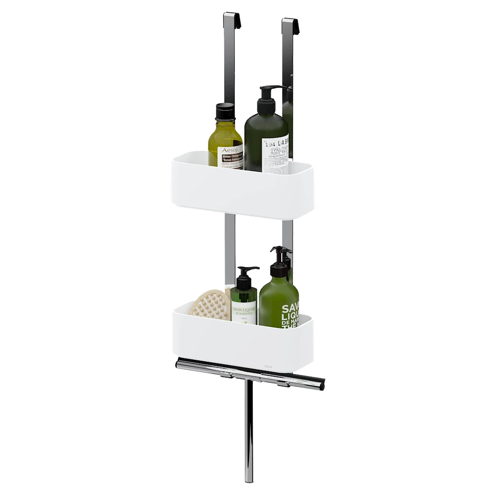 Tiger 2-Store Shower Caddy, hvit matt  Tiger 2-Store Shower Caddy, hvit matt